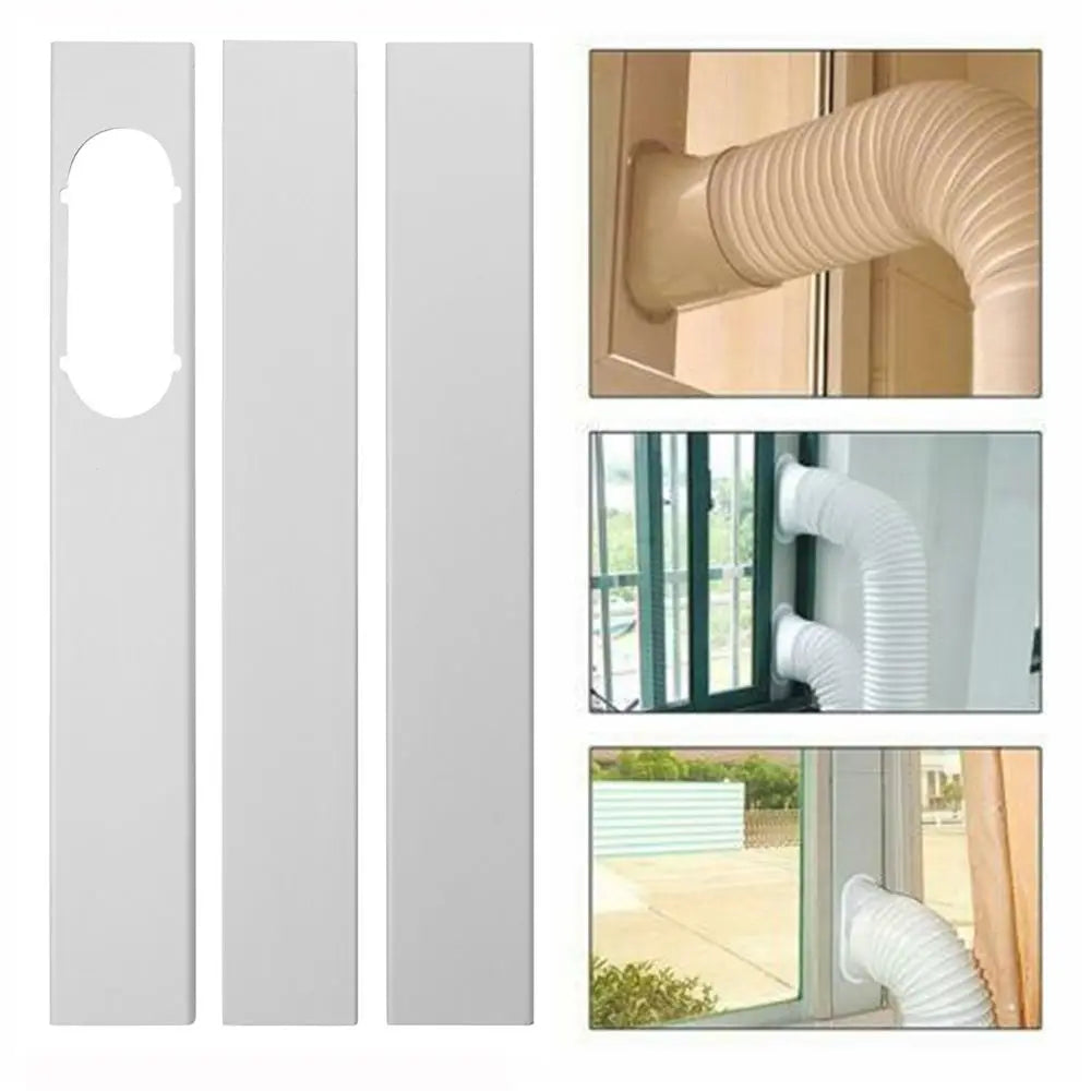 2/3PCS Portable Air Conditioner Window Kit Slide Plate Adjustable  Adaptor Wind Shield Exhaust Hose Tube Connector Accessories