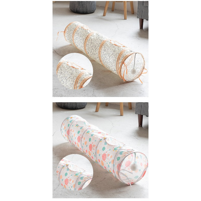 Cat Bed Play Tunnel Mat Pets Kitten Puppy Rabbits Home Foldable Soft Cat Tunnel Tubes Toys Pet Playing Bed Gift