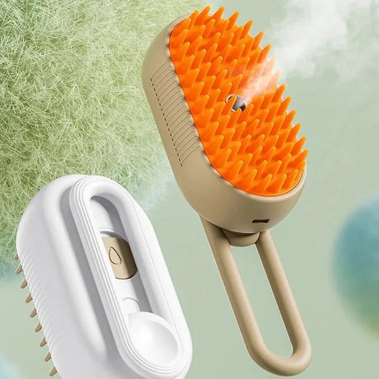 Cat Dog Pet Spray Massage Brush One Button Steam Spray Folding Rotatable Floating Hair Bath Hair Removal Brush Comb