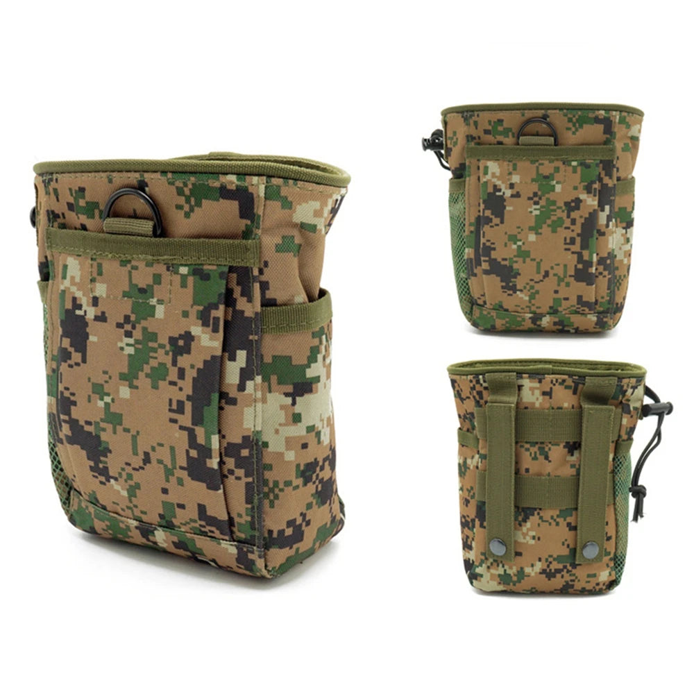 2024 New Outdoor 3-5L Camouflage Molle 600D Nylon Dump Drop Pouch Recycle Waist Pack Ammo Bags Hunting Accessories Bag Pouches