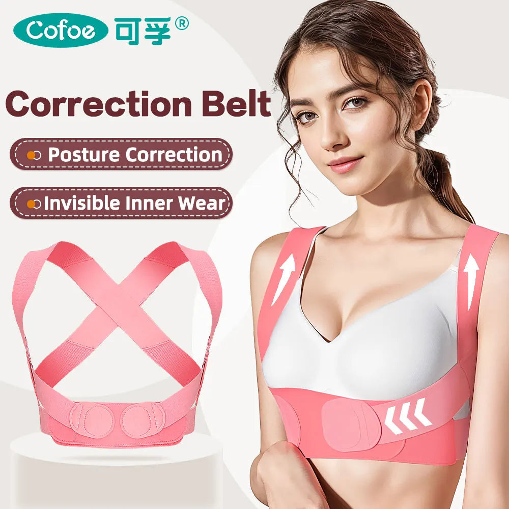 Cofoe Back Shoulder Posture Corrector Lumbar Spine Back Support Adjustable Humpback Back Stretcher Hunchback Orthopedic Belts