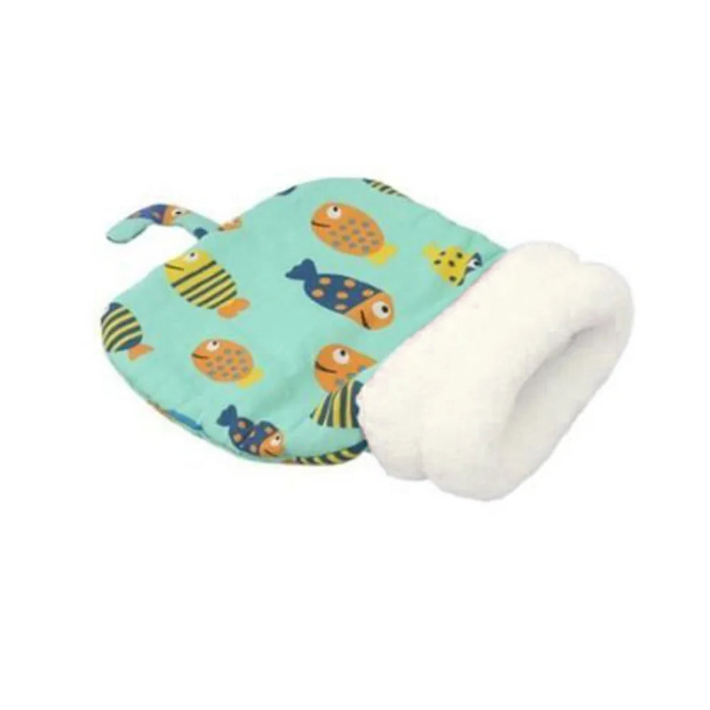 Cat Bed Cartoon Cat Sleeping Bag Thickened Soft Tunnel Cat Nest Comfortable Lamb Fleece Cat Cushion Autumn