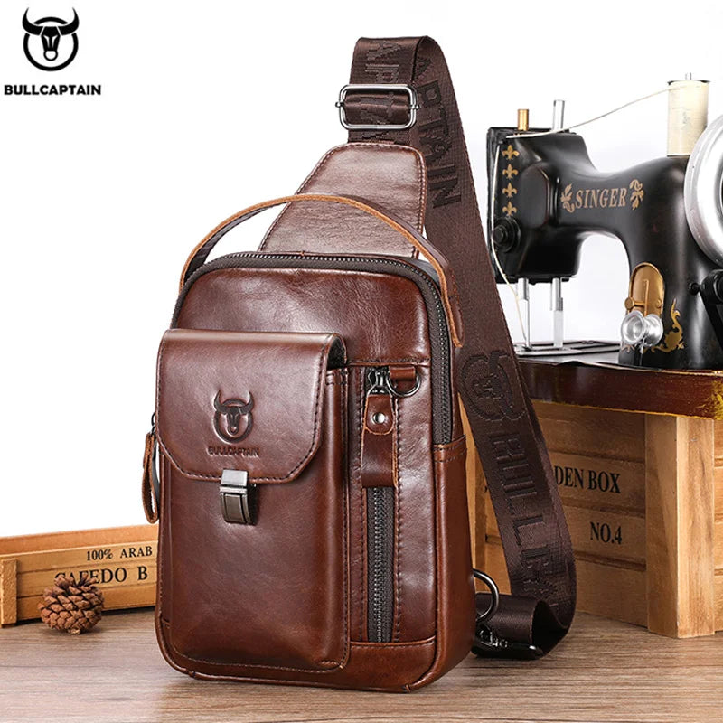 BULLCAPTAIN Men Multifunction Anti Theft Shoulder Bag Man Crossbody Cross Body Travel Sling Chest Bags Pack Messenger Pack