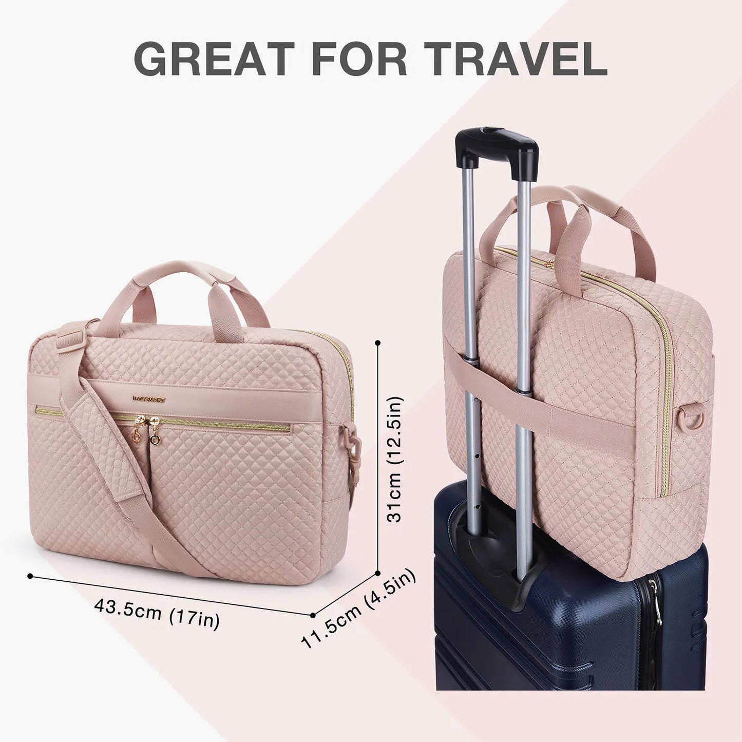 BAGSMART Laptop Bags for Women 15.6 17.3 inch Notebook Bag for Macbook Air Pro 13 15 Computer Handbag Briefcase Work Bag