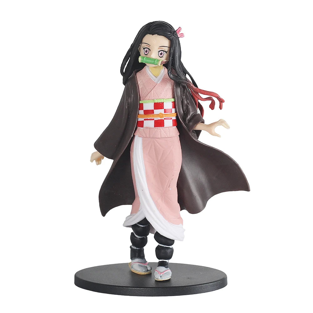 Anime Demon Slayer Kimetsu No Yaiba Figure Kamado Tanjirou Action Figure Agatsuma Zenitsu Nezuko Warrior PVC Model Toys