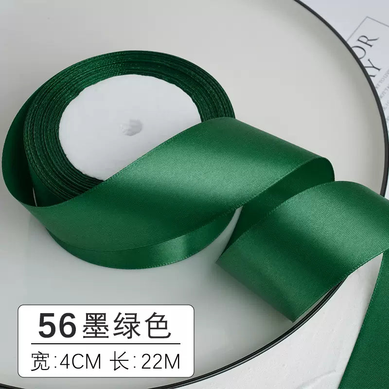 25yards/roll 4cm Satin Ribbon for Gift Wrapping Bows Making Floral Bouquets DIY Wreaths Sewing Projects Wedding Party Decor