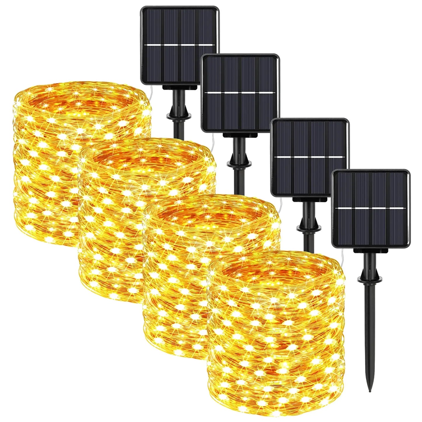 32m/22m/12m/7m Solar Led Light Outdoor Festoon Led Lamp Solar Garden Outdoor Fairy Garland String Christmas Decor 4/3/2/1pack