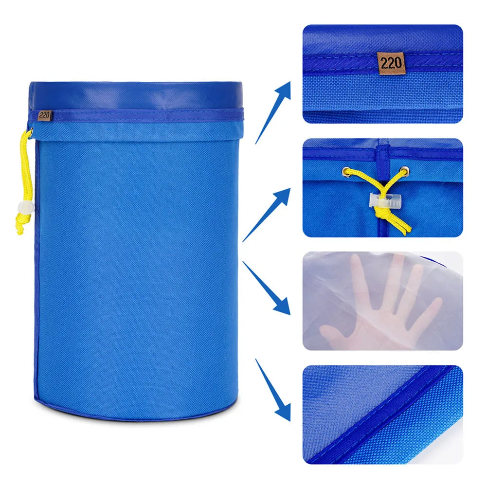 1Gallon 5 Bags Waterproof Filtration Bags Bubble Ice Bag Extractor 32x15cm Garden Plant Grow Filter Storage Bag Garden Supplies