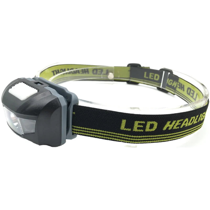 zk20 LED Headlight Head Bike Lamp Light Infrared Ray Mini Waterproof 600Lm 4 Modes R3+2 LED 3xAAA Headlamp With Headband