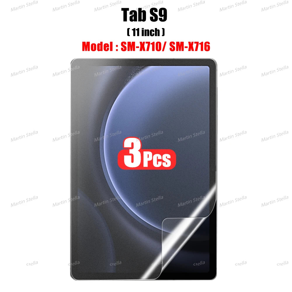 3Pcs Paper Feel Like Screen Protector for Samsung Galaxy Tab S7 S8 S9 Plus Ultra A9 Samsung tab S6 Lite s7 s9 fe A8 A7 No Glass