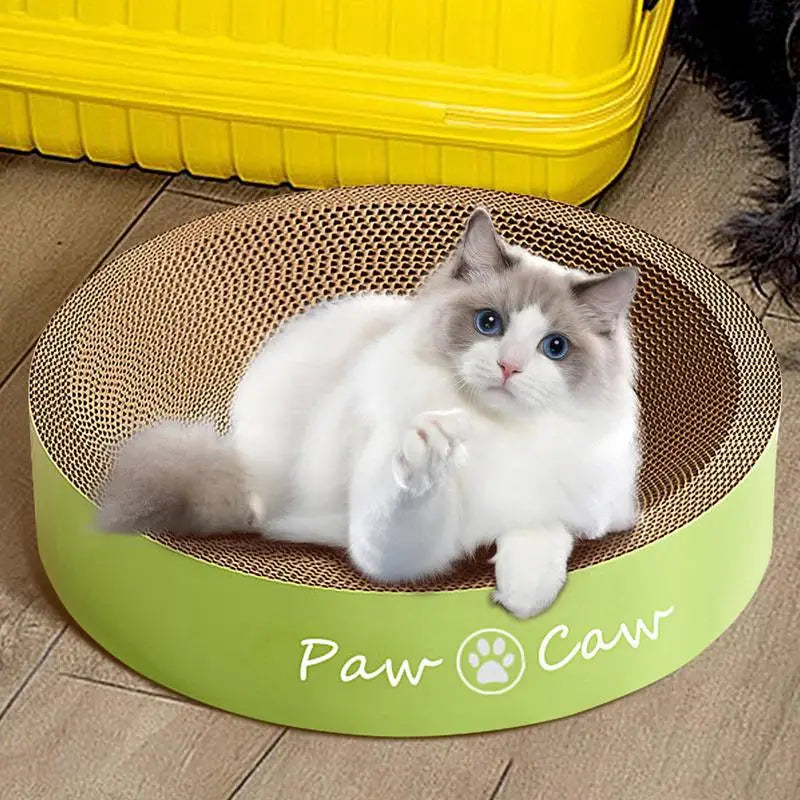 Cat Scratching Board Round Scratch Pad Claw Corrugated Scratching Board Rest Recycled Lounge Bed Long-Lasting Pet Supplies For