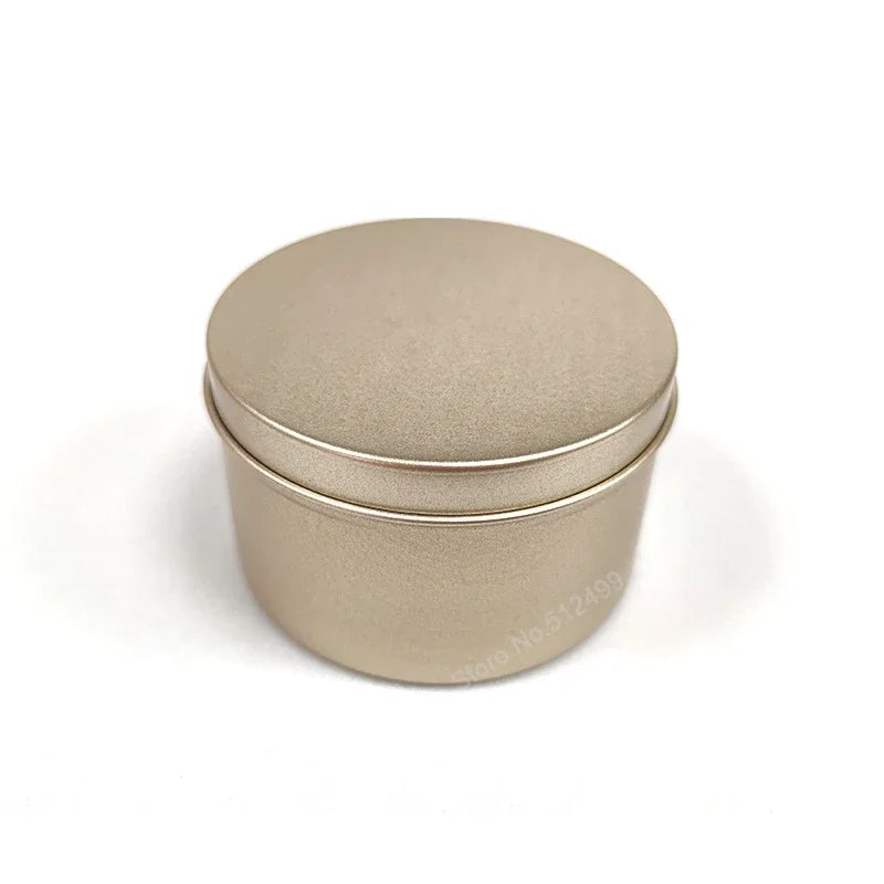 5g60g Metal Round Cosmetic Tins Aluminum Empty Candles Cans Storage Jars with Screw Lids for Lip Balm Salve Spices Alluvial Gold