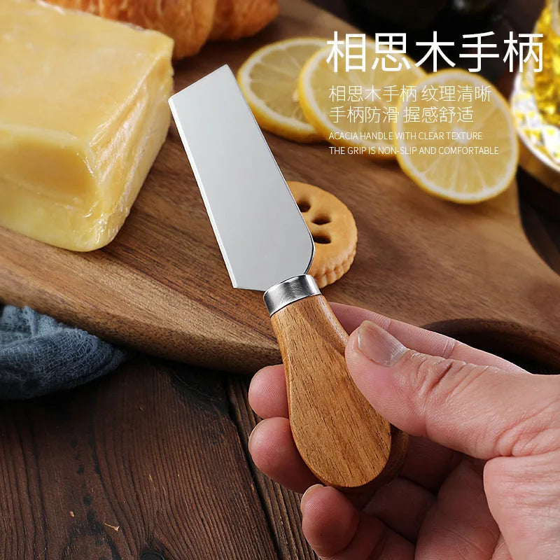 Acacia wood cutting board cutting board steak western fruit chopping board   set cheese knife three-piece set