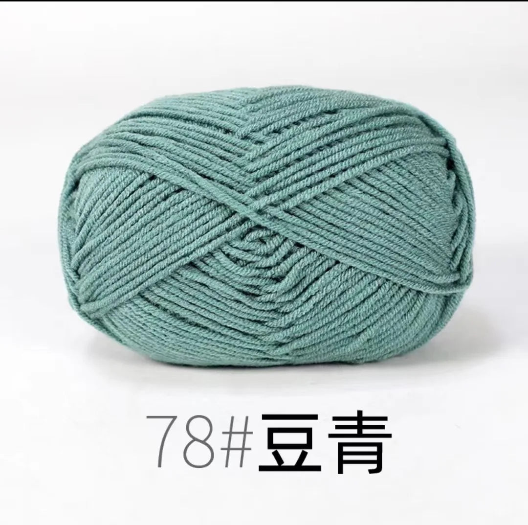 40-50g/Set 4ply Milk Cotton Knitting Yarn Needlework Dyed Lanas For Crochet Craft Sweater Hat Dolls At Low Price