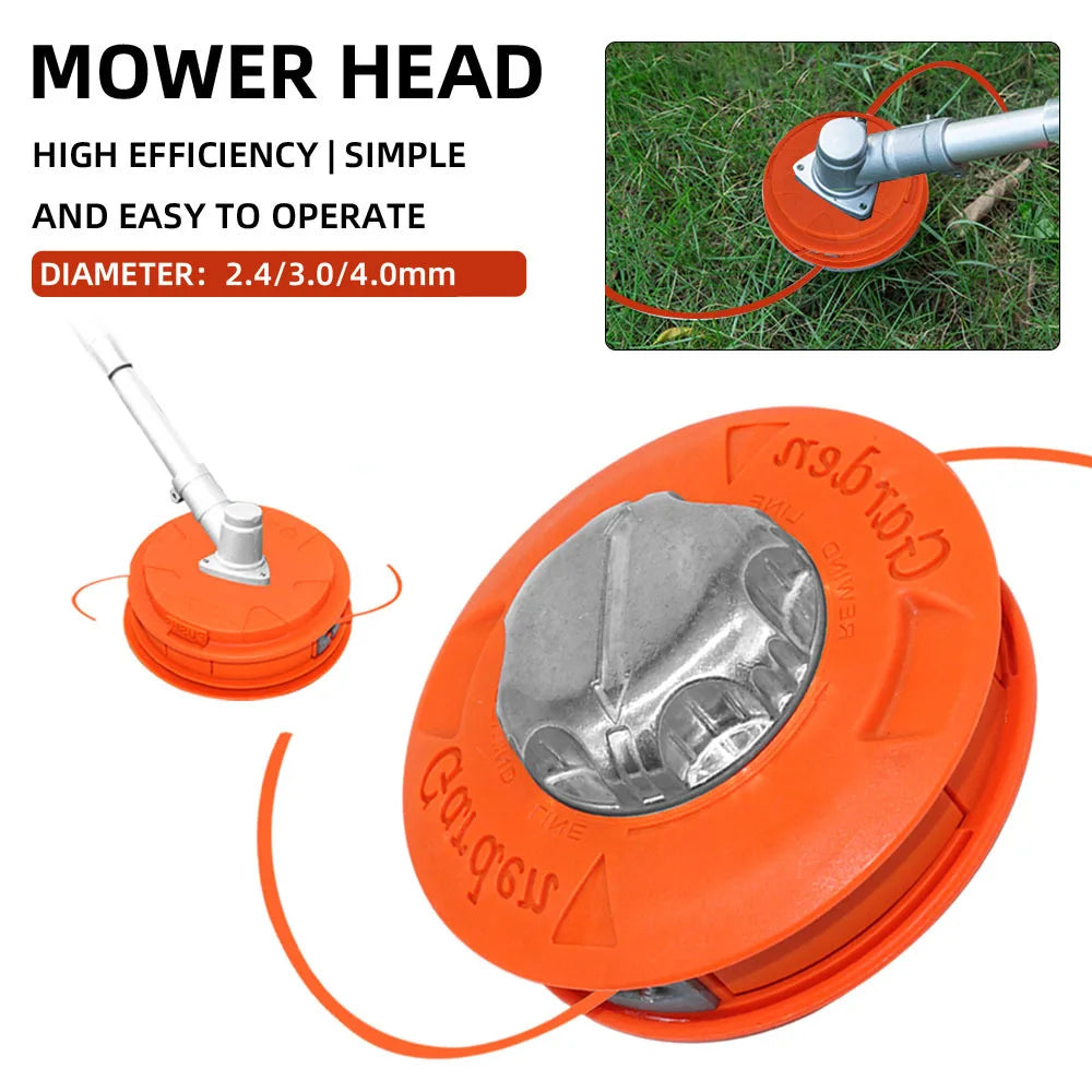 Automatic Grass Trimmer Head for Gasoline Garden Machinery Brush Cutter, Universal Fit String Trimmer Replacement Bump Head