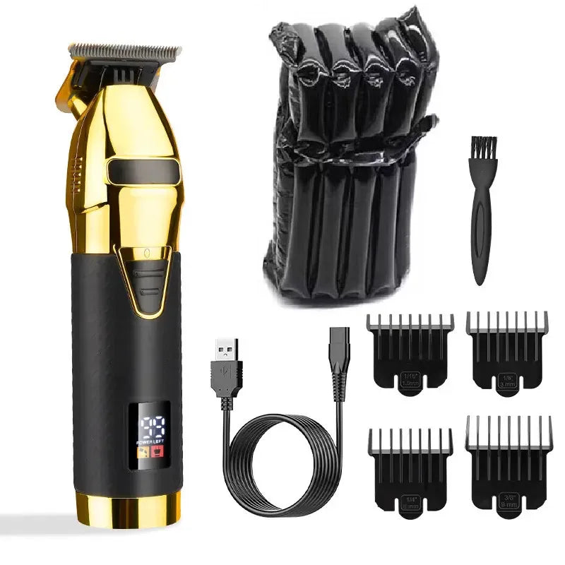 0mm Zero Professional Hair Trimmer For Men Beard & Hair Clipper Electric Pro Barber Cordless HairCut Machine Rechargeable