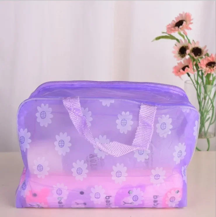 1PC New portable makeup bag Large capacity portable travel storage toiletry bag Waterproof transparent cosmetics storage bag