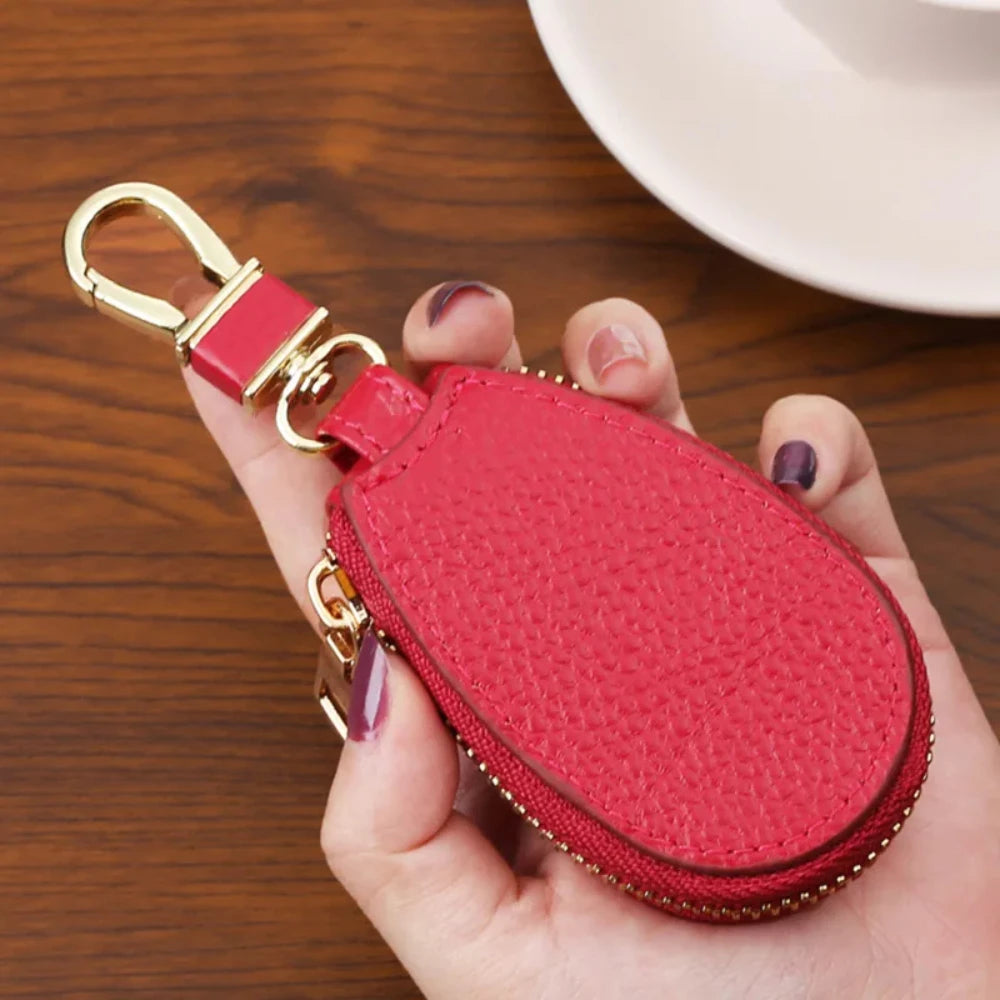 1Pc Car Key Wallets Women Couples Zipper Door Keys Storage Mini Portable Multi-function Simple Solid Protection Classic Unisex