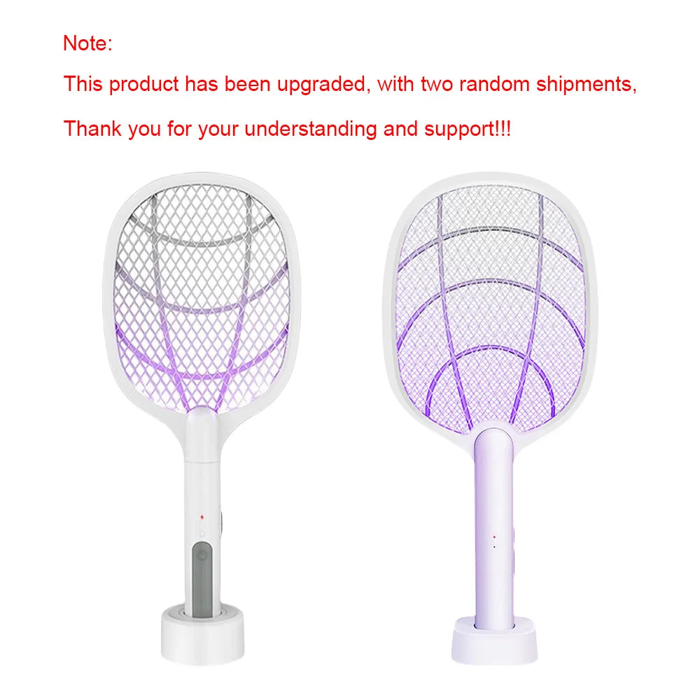 3 IN 1 Electric Mosquito Swatter Mosquito Killer 2500V USB Rechargeable Angle Not Adjustable Electric Bug Zapper Fly Bat Swatter