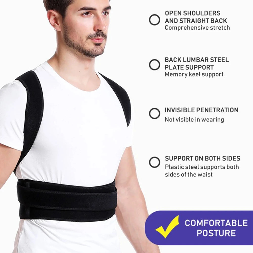 1PC Back Brace Posture Corrector for Women & Men,Back Straightener,Scoliosis and Hunchback Correction,Adjustable Posture Trainer