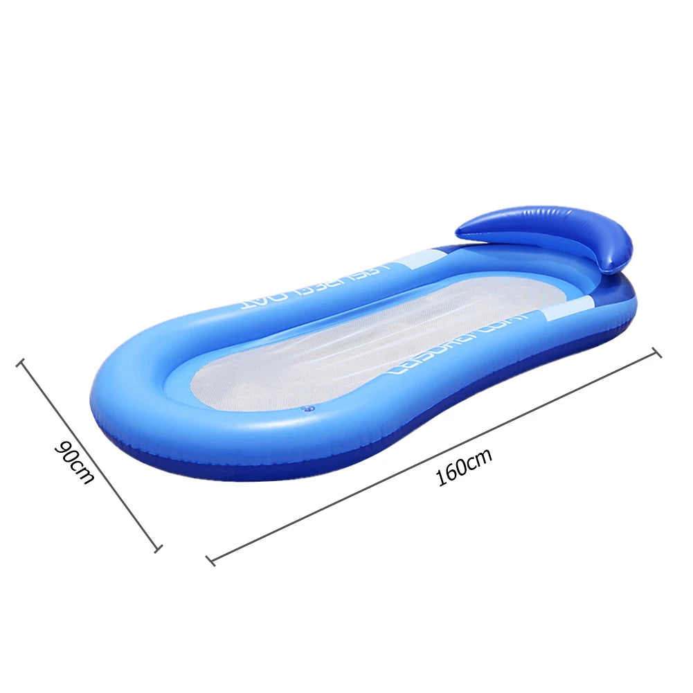 2024 Outdoor Foldable Water Hammock Inflatable Floating Swimming Pool Mattress Party Lounge Bed Beach Sports Recliner Recreation