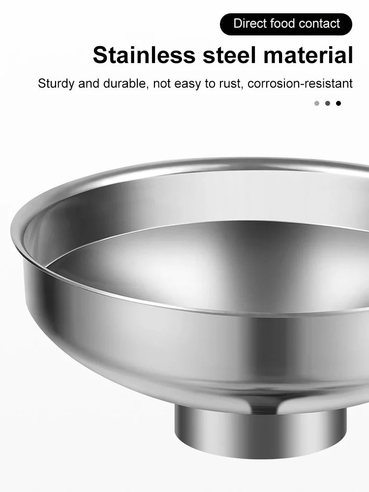 Canning Funnel for Filling Bottles Wide Regular Mason Jars Wide Mouth Funnels for Canning Supplies Kitchen Use Stainless Steel