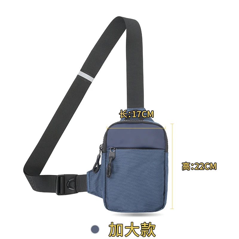 2024 New Sports Chest Bag Men's Ultra-small Mobile Phone Messenger Bag Waist Bag Multi-function Carry-on Bag