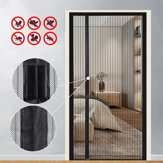 Anti-Mosquito Net Summer Automatic Closing Magnetic Mosquito Net Invisible Door Mesh Anti Bug Fly Partition Curtain Magic Mesh