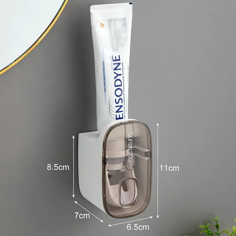 1 PCS Automatic Toothpaste Dispenser Bathroom Accessories Wall Mount Lazy Toothpaste Squeezer Toothbrush Holder