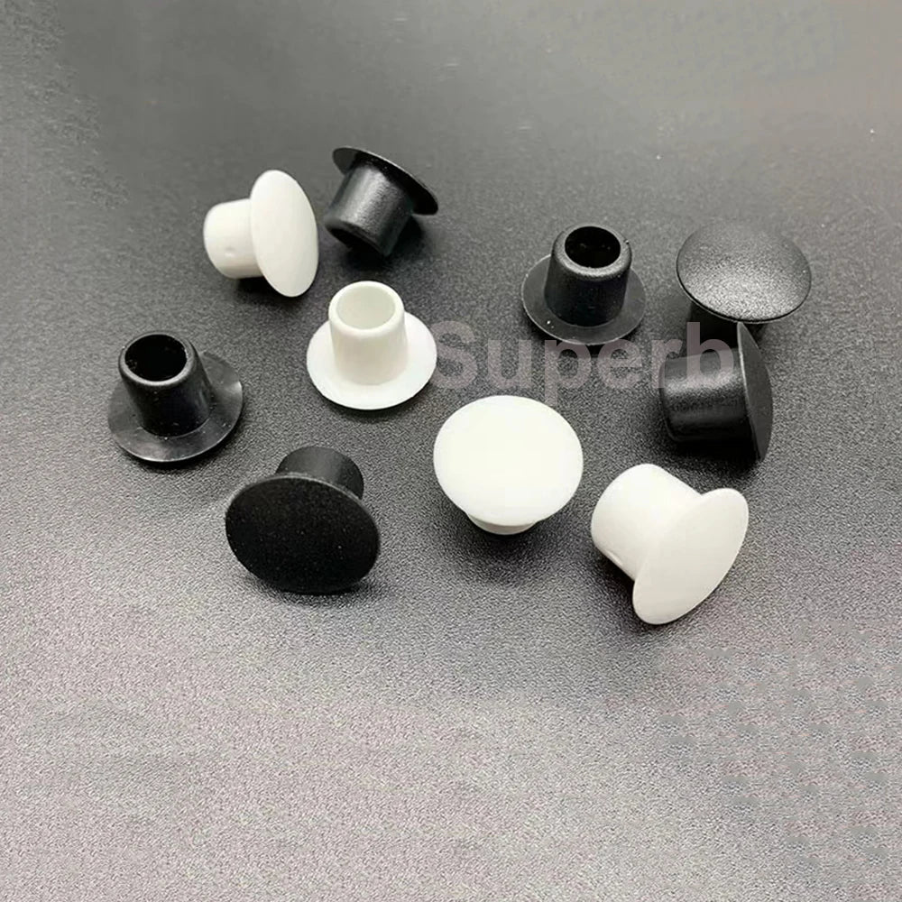 5/10/20Pcs PVC Soft Rubber Hole Plug 9mm 10mm11mm White/Black Dust Waterproof Cap Round Pipe Sealing Plugs Hardware Screw Covers