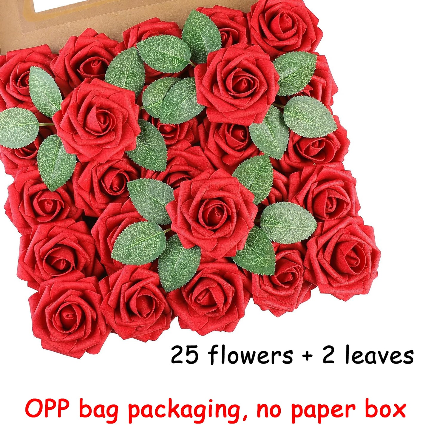 25pcs Artificial Flowers, Fake Flowers Roses W/stem For DIY Wedding Bouquets Centerpieces Arrangements Party Home Decorations