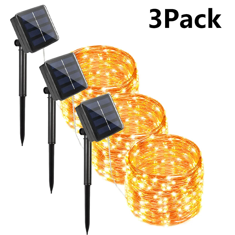 7M/12M/22/32M Solar Led Fairy Light Outdoor Festoon Led Waterproof Garland String Lights Christmas Party Garden Solar Lamp Decor