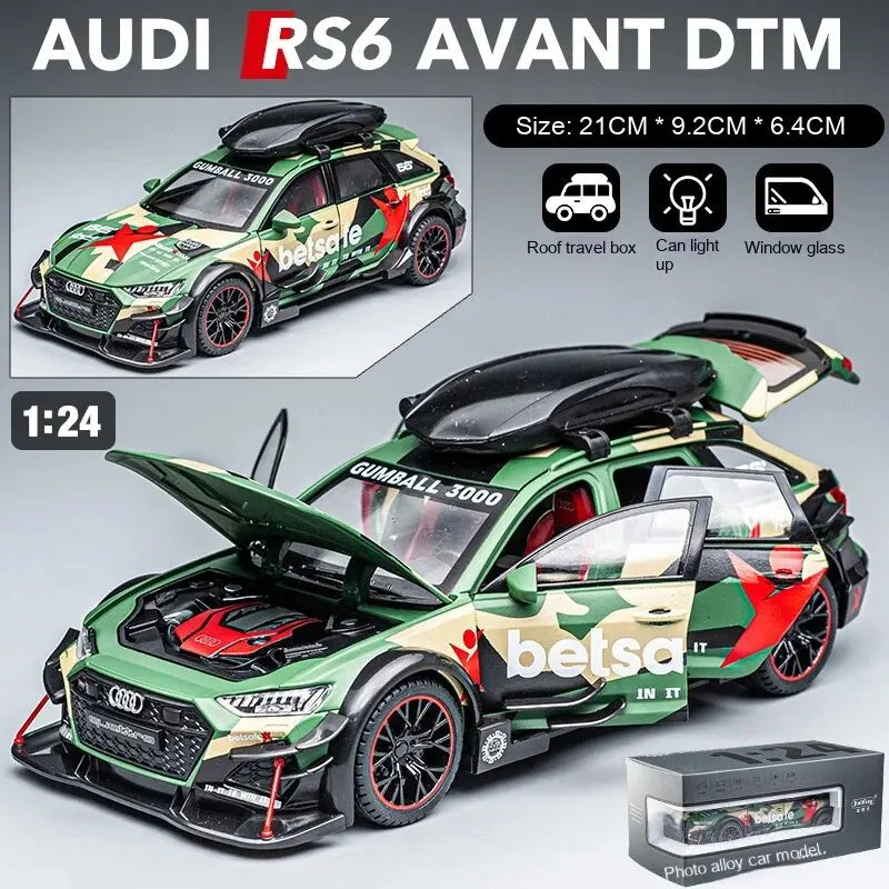 1:24 RS6 Racing Die-Cast Alloy Model Car - Stylish Collector's Item, Perfect Gift for Boyfriend, Display-worthy Collectible