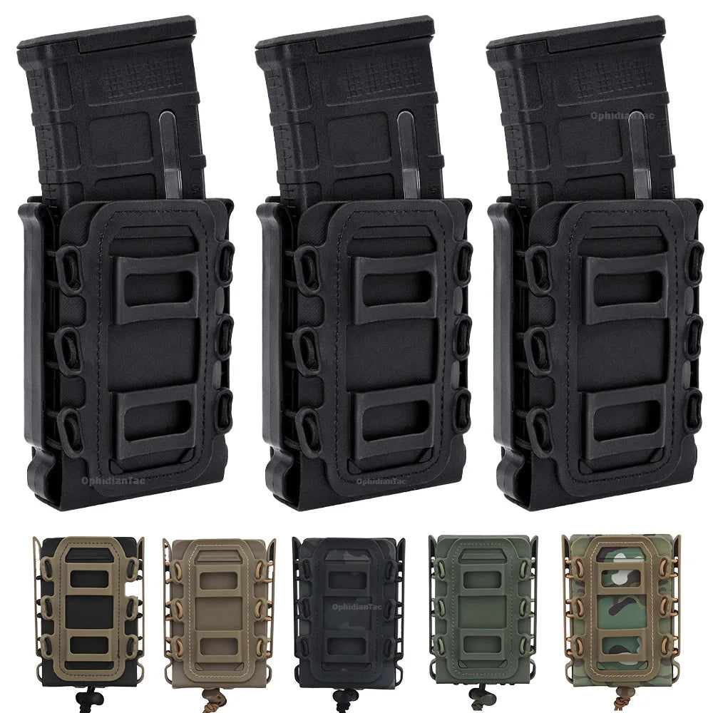 5.56 Magazine Pouch Carrier Fast Mag Flexible Molle for AK 74/47 AR M4 5.56/7.62 Mag Pouch Rifle Pistol Magazine Holder