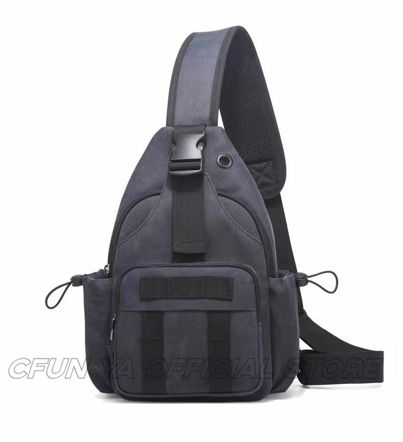 CFUN YA Fashion Men's Chest Bag Summer Trend Outdoor Climbing Hiking Sport Sling Cross Bag Travel Running Backpack Fanny Pack