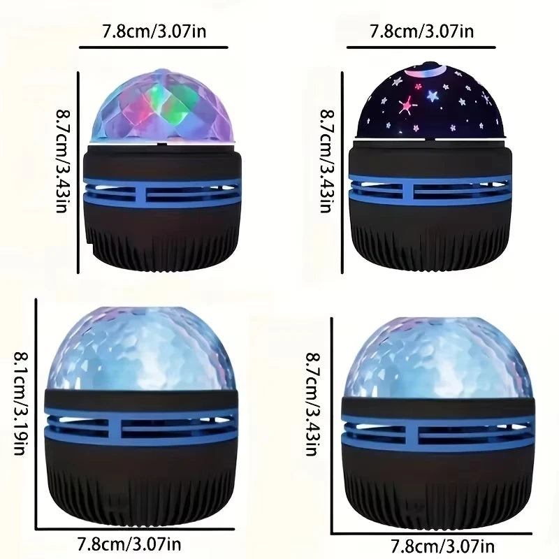 1pc Starry Projector Light With 7 Color Patterns & Remote Control, Polar Projector Night Light For Bedroom Atmosphere