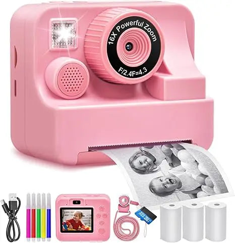 Children'sinstant printing camera,children's video photography, digital camera, toy, mini printer, boys and girls' birthdaygifts