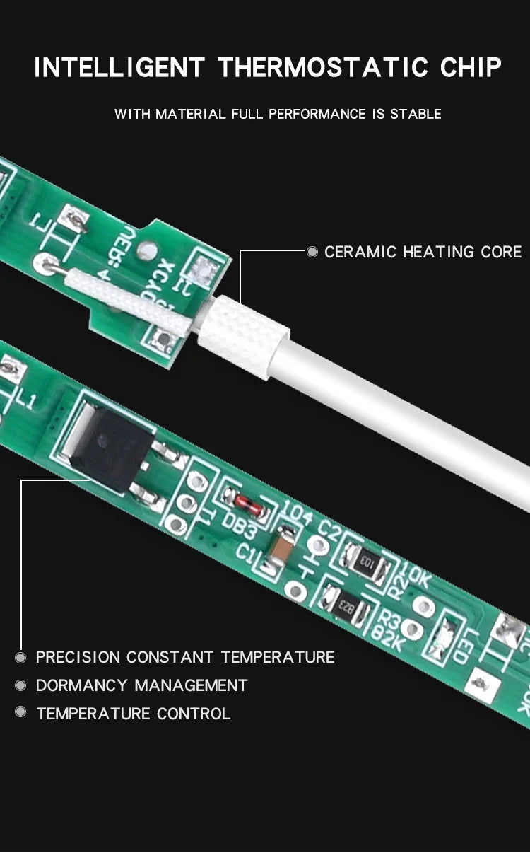 60W Adjustable Temperature Welding Solder Rework Station Heat Pen Tips Electric Soldering Iron for Repairing by BeBosLook