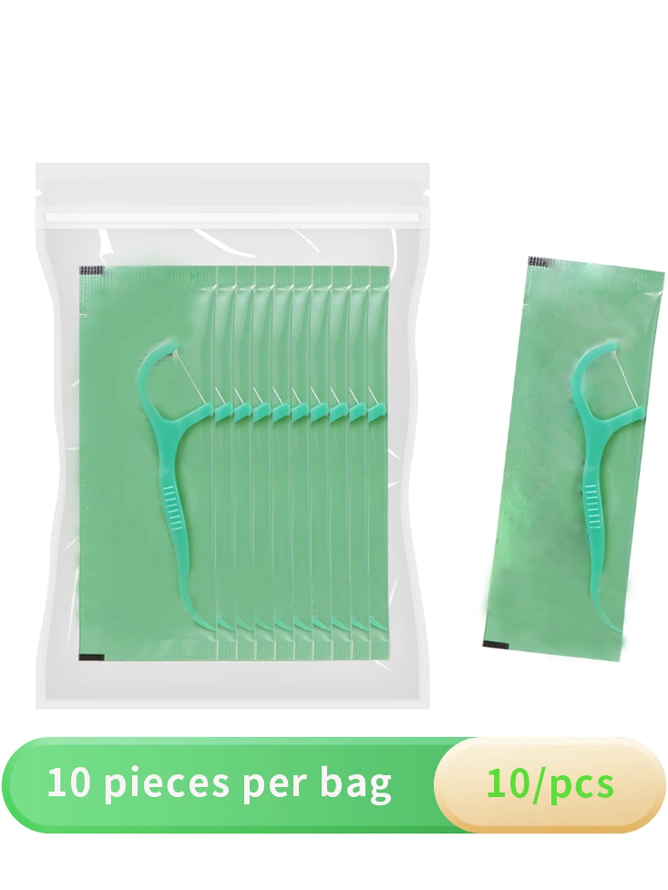 500pcs Mint Flavor Dental Floss Safe High-Grade Toothpick Stick Picks Plastic Toothpicks Ultrathin Peppermint Flavor Teeth Floss