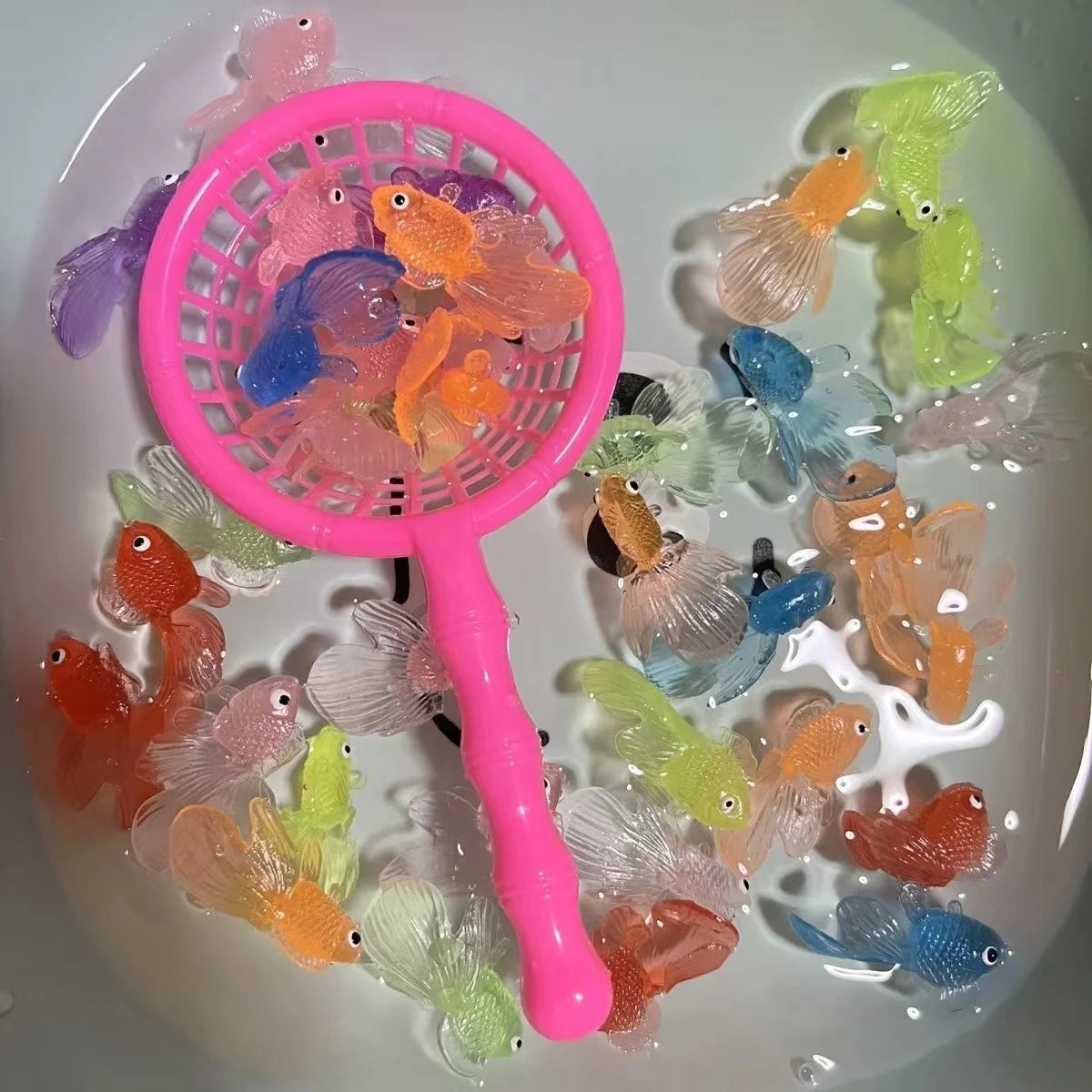 Children's 10Pcs/Set Kawaii Simulation Rubber Goldfish Baby Bath Water Play Games Toys for Kids Toddlers Bathing Shower Gifts