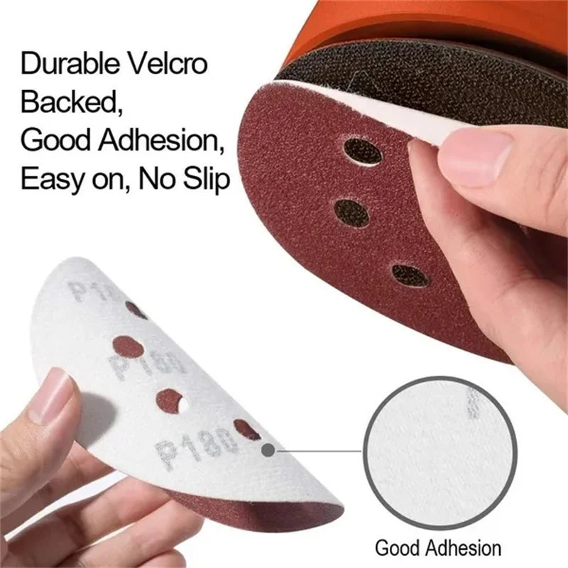 8 Hole 125mm Sandpaper Woodworking Metal Grinding Disc Abrasive Polishing Tool 40/1000/2000 Grit Sanding Discs