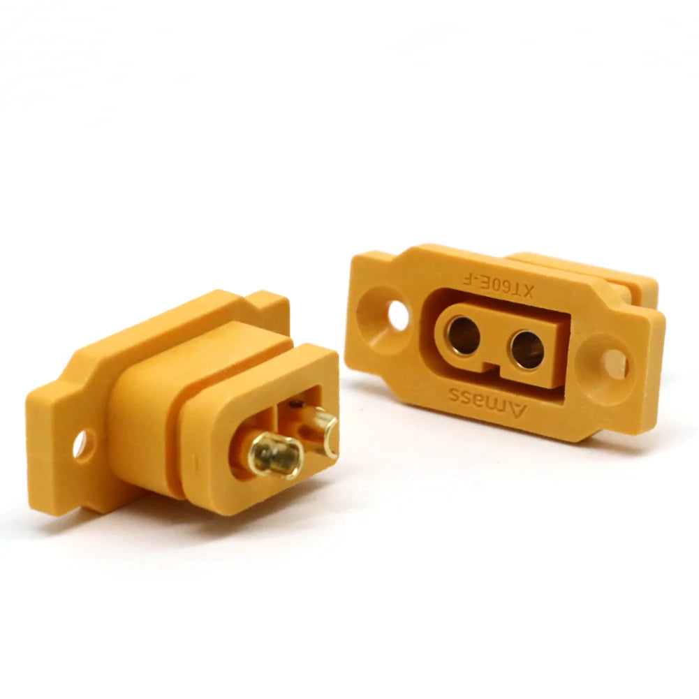 5pc Amass XT60E-F Female Plug Large Current Gold/Brass Ni Plated Connector Power Battery Connecting Adapter for RC Model