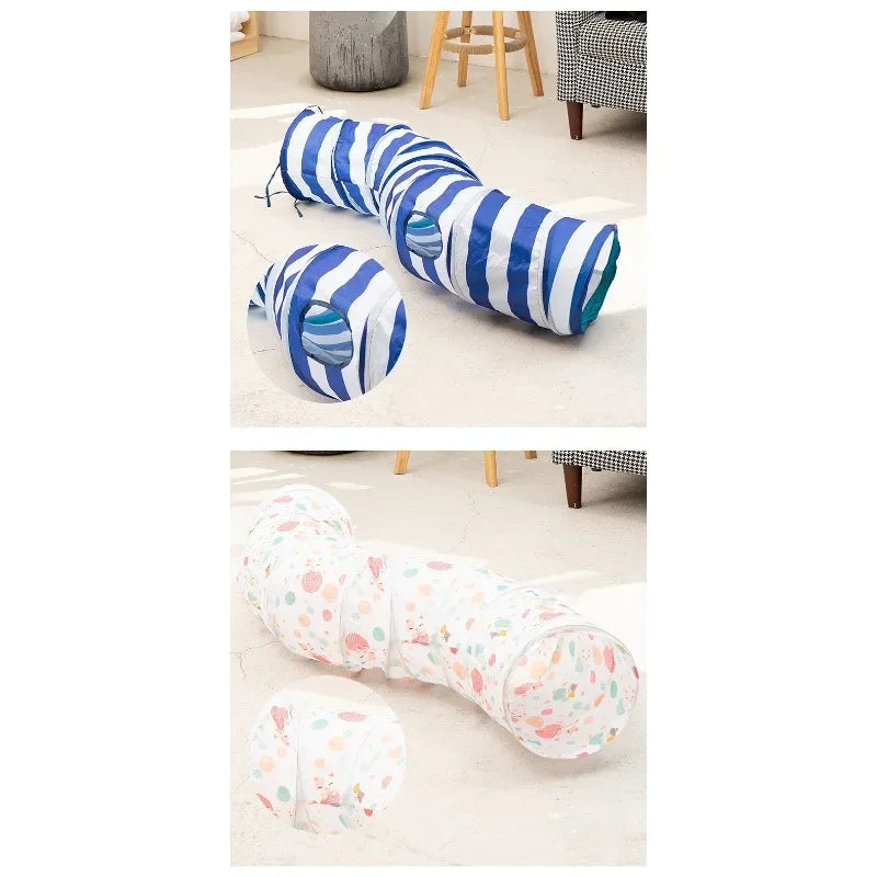 Cat Bed Play Tunnel Mat Pets Kitten Puppy Rabbits Home Foldable Soft Cat Tunnel Tubes Toys Pet Playing Bed Gift