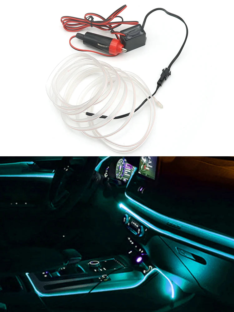 2m Car Interior LED Cold Light Stickers For Mercedes Benz W201 A Class GLA W176 CLK W209 W202 W220 W204 W203 W210 W211 W222 X204