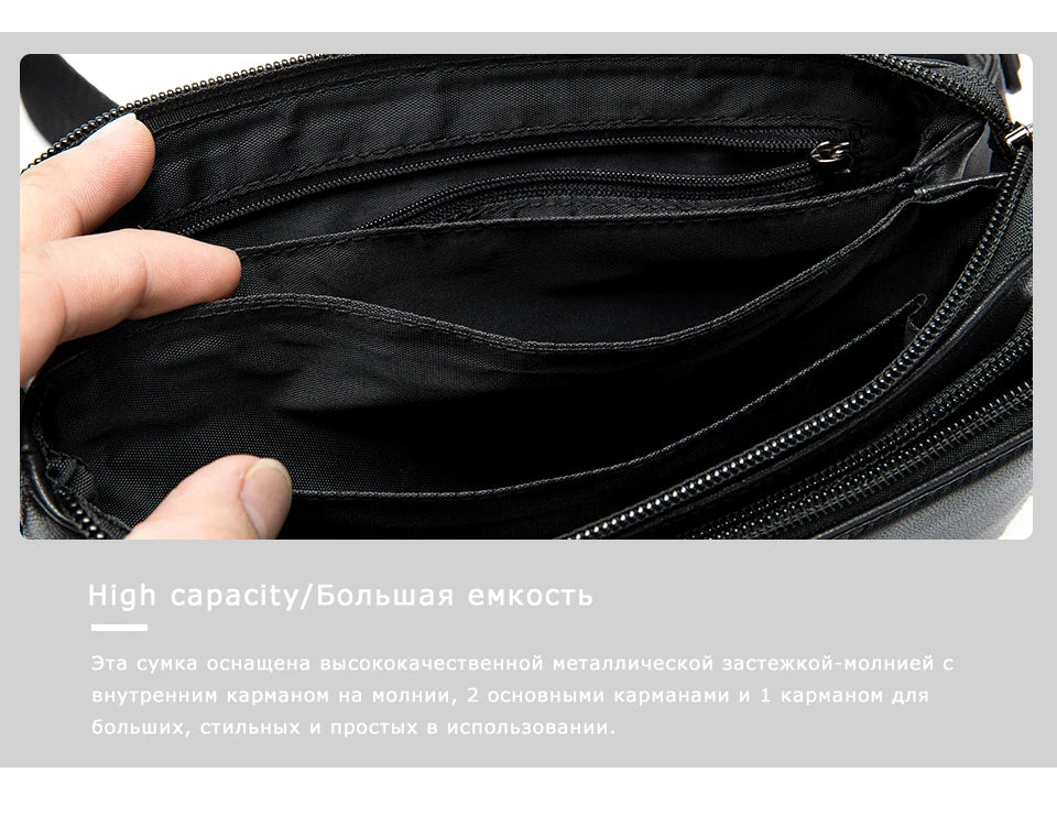 Casual Men's Waist Bag Real Goat Leather For Men Male Fanny Pack Designer Luxury Brand Bag Belt Men Chest/hip Bags Sling Pack