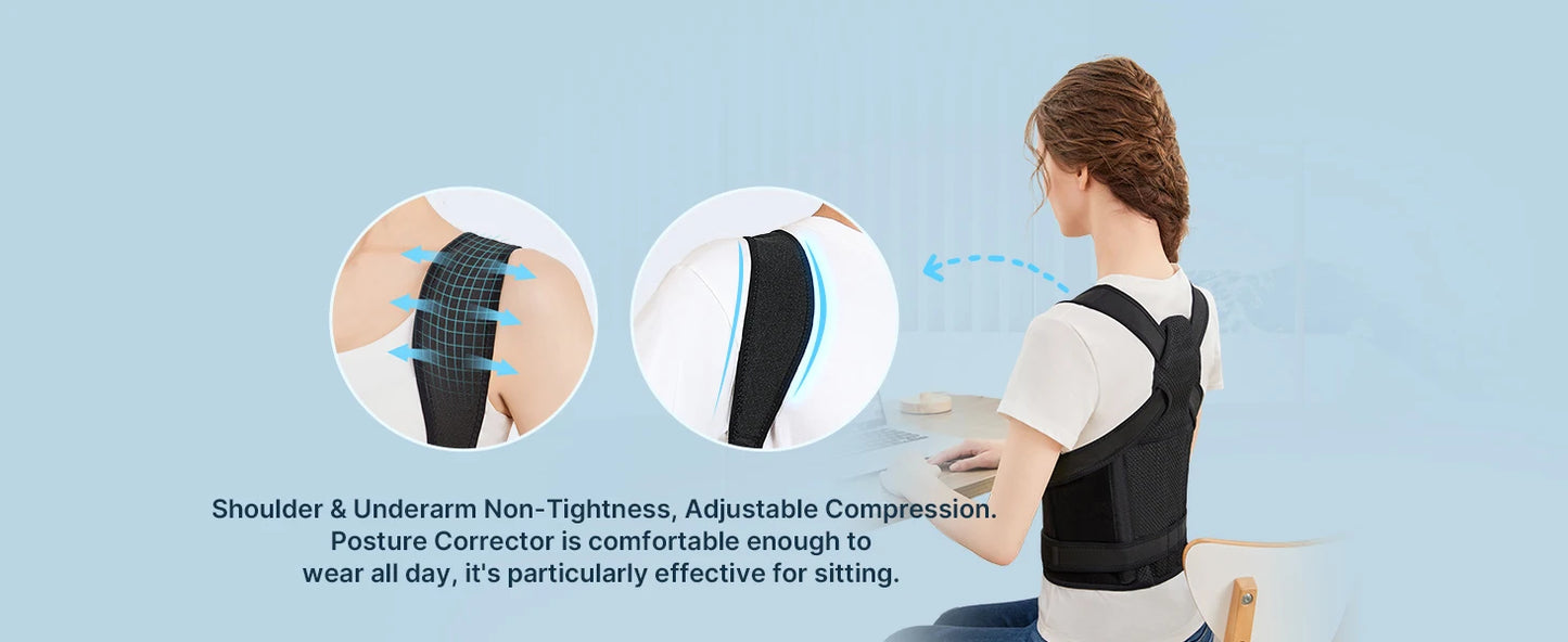 Back Brace Posture Corrector for Women & Men, Back Straightener Posture Corrector, Scoliosis and Hunchback Correction,Back Pain