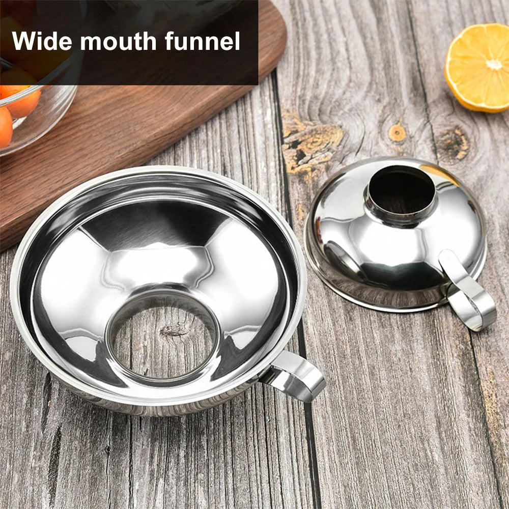 Canning Funnel for Filling Bottles Wide Regular Mason Jars Wide Mouth Funnels for Canning Supplies Kitchen Use Stainless Steel