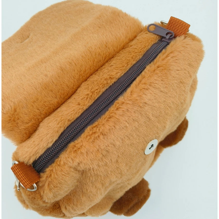 Capybara Plush Backpack Kawaii Fashion Plushie Doll Fur Bag Children's Bag Shoulder Bag Mini Knapsack Bags Gifts For Girlfriend