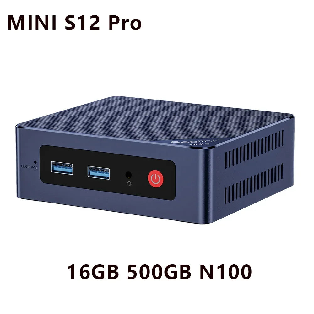 Beelink Mini S12 Pro Alder Lake N100 MINI PC DDR4 16GB 500GB WIFI6 BT5.2 Gamer Computer MINI S N5095 8GB 128GB EQ13 N200 Minipc