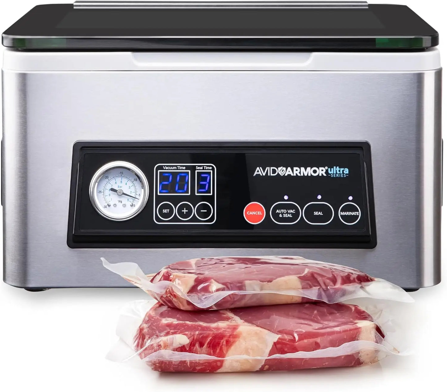 Chamber Vacuum Sealer Machine USV20 Ultra Series for Wet Foods, Meat Vacuum Packing Machine, Compact